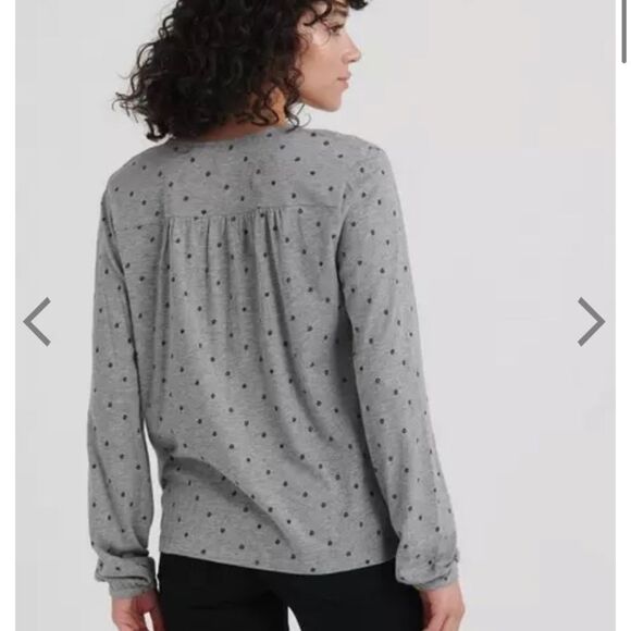 NEW Lucky Brand Polka Dot Western Yoke Top - Picture 2 of 3
